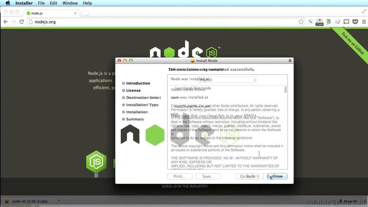node js install for mac